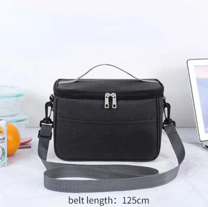 กระเป๋าใส่อาหารกลางวันแบบพกพา กระเป๋าเก็บความร้อน ผ้าอ๊อกซ์ฟอร์ด กระเป๋าเก็บความเย็นสำหรับปิกนิก พร้อมสายสะพาย - Product Image 6