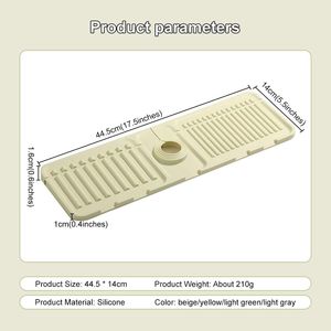 2 Pezzi Protezione Antispruzzi per Lavello e Vassoio Raccogligocce in Silicone per Maniglia del Rubinetto, Accessori da Cucina per Rubinetto K - Product Image 2