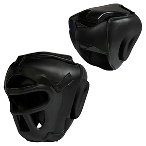 Breathable Leather Boxing <b>Head</b> Guard for Martial Arts Sparring <b>Training</b>-Adjustable Unisex Protection - Product Image 3