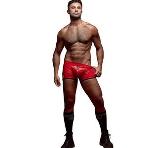 Tanga de Vinilo Roja para Hombre, Ropa Interior Sexy Ajustada y Brillante para Clubes Nocturnos - Product Image 1