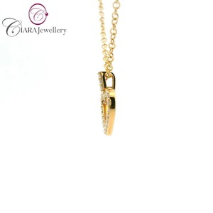 2025 Wholesale Trendy 18K AU750 Solid White/Yellow Rose Gold 0.25ct Natural Diamond <b>Heart</b> Pendant <b>Charm</b> for Gift Claw Setting - Product Image 5