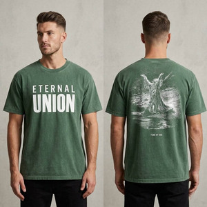 T-shirt graphique surdimensionné pour homme, streetwear personnalisé, manches courtes, col rond, impression avant et arrière, coton premium, mode urbaine décontractée - Product Image 4