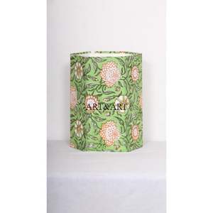 Cubo de Papel con Estampado Floral, de Algodón, Ecológico, con Accesorios de Madera para Almacenamiento, Decoración Multiusos para el Hogar - Product Image 1