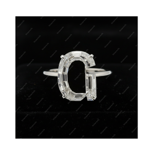 GIA IGI Certified DEF VVS VS Lab Grown Diamond <b>Initial</b> Alphabet Letter G Fine Gold 925 Sterling Silver Solitaire <b>Ring</b> Gift Him - Product Image 1