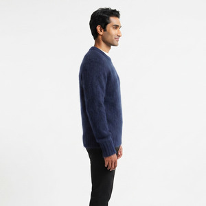 Pull en mohair tricoté pour homme, col rond, manches longues, épais, chaud, streetwear d'hiver, pull en mohair pour femme - Product Image 3