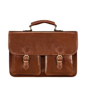 Maletín Mensajero para Portátil de Cuero Genuino Hecho a Mano para Negocios y Oficina, Bolsa de Cuero Marrón Premium, Logotipo Personalizado, Venta al Por Mayor - Product Image 6