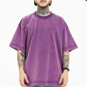 T-shirt en molleton 100 % coton uni pour homme, coupe ample, anti-plis, écologique, respirant, séchage rapide, grandes tailles - Product Image 2