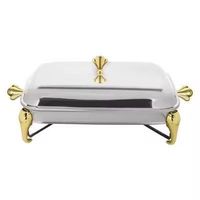 Couvercle de tagine en acier inoxydable martelé au design classique, diamètre 33 cm, plat de service de luxe écologique et durable pour buffet
