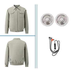 New Design <b>Jacket</b> With Fan <b>Cooling</b> Training <b>Jacket</b> Outdoor Sportswear Chest Pockets Waterproof Windbreaker Fan <b>Jackets</b> For Men - Product Image 4