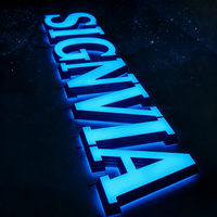 Letras de Canal de Plástico Personalizadas con LED para Letreros de Negocios, Letras de Canal 3D para Publicidad Exterior, Letrero Acrílico con LED