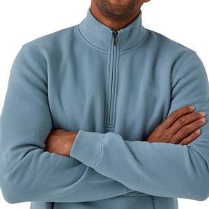 Haute qualité quart fermeture éclair à capuche personnalisé hommes plaine demi fermeture éclair pull à capuche sweats avec poches personnalisé 2026 - Product Image 2