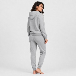 Ensemble de survêtement en polaire pour femme de qualité supérieure, tissu doux et chaud, sweat à capuche et pantalon, coupe confortable pour la mode décontractée d'hiver - Product Image 2