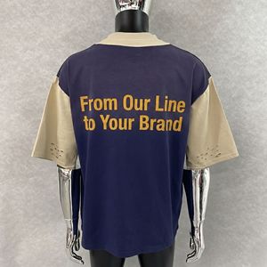 เสื้อยืดแฟชั่นแบรนด์ดังลายพิมพ์เพชรเทียม ขายดี รับทำแบรนด์และสีตามสั่ง เสื้อยืดผ้าฝ้าย 100% สำหรับผู้ชาย - Product Image 2