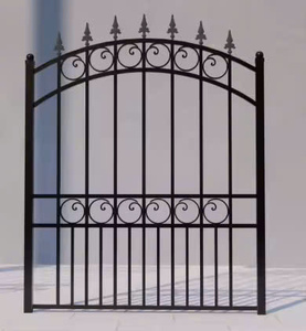 Panneau de clôture extérieur en métal, clôture de jardin en fer forgé, clôture en acier durable pour l'extérieur, design décoratif, résistant à la rouille - Product Image 6