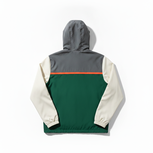 Custom Men's Lightweight Color Block Windbreaker <b>Jacket</b> Hooded <b>Waterproof</b> Breathable Outdoor Sportswear Streetwear Windcoat - Product Image 3