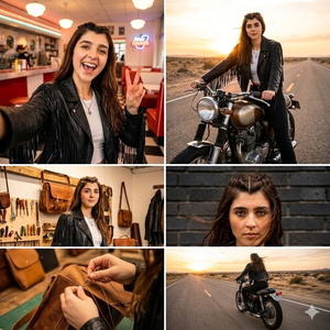 Custom Genuine Leather <b>Fringe</b> Jacket Women Vintage Western Biker Motorcycle Coat Black Tassel Leather Jacket Manufacturer - Product Image 3