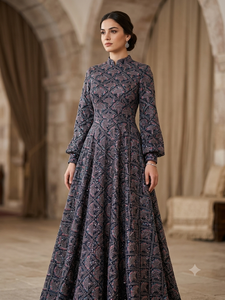 Motif de broderie sur velours, base de motif 9000, pour veste ethnique femme, lehenga de mariée, abaya, kaftan, veste abaya, burqa - Product Image 4