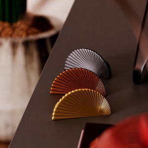 Solid Brass Round Textured Cabinet <b>Knob</b> Brushed Gold Finish Decorative Drawer Pull Wardrobe <b>Door</b> Handle Modern Furniture - Product Image 2