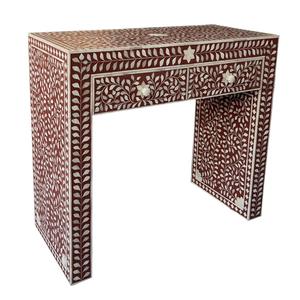 Cajón con Incrustaciones de Hueso de ILAHI, Diseño Moderno con Detalles de Ágata, Mueble Portátil para el Hogar - Product Image 5