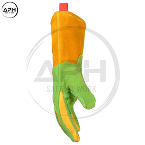Guantes de Soldadura Resistentes al Calor, Color Amarillo con Verde, Precio al por Mayor, Ideales para Soldadura TIG y MIG, Protección para Manos, Gran Venta 2026 - Product Image 6