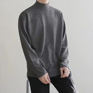 Autumn Winter <b>Men's</b> Trendy Slim Fit Top 100% Cotton Double Sided Fleece <b>Base</b> <b>Layer</b> with Turtle Neck Plus Size Smooth - Product Image 5