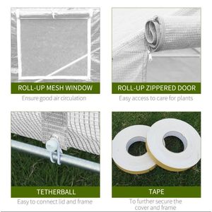 Grande Serra a Tunnel 20 X 10 X 7 con Porta Avvolgibile, Serre e Ambienti da Giardino - Product Image 6