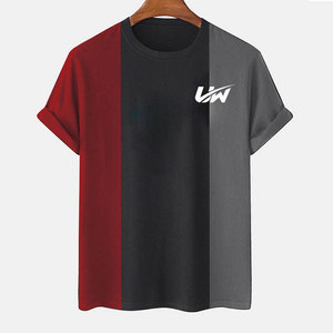 T-shirts pour hommes confortables en coton 100% avec design imprimé personnalisé, coupe ample, respirants, séchage rapide, décontractés, pour l'été - Product Image 1