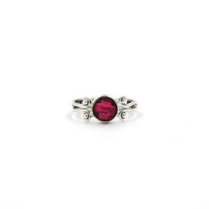 Pink Fuchsia Gemstone <b>Ring</b> Oval Checker Cut Handmade <b>Silver</b> Plated <b>Ring</b>, Pink <b>Statement</b> <b>Ring</b>, Minimalist Boho Jewelry for Women - Product Image 3