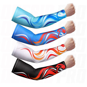 Manchons de compression sportifs personnalisés anti-UV pour hommes, protection solaire, couvre-tatouages, respirants et légers - Product Image 1