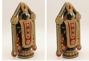 Statue d'artisanat artistique en résine plaquée or, représentant un dieu hindou, décoration religieuse pour la maison et la table - Product Image 4