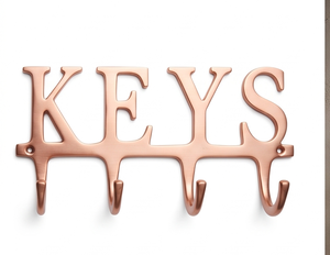 Modern Metal Wall <b>Hook</b> With Keys Name Design Perfect For Elegant Home Organization And Decorative Storage Solutions - Product Image 1