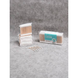 400 pièces de coton-tige rond en bois de qualité supérieure pour un nettoyage efficace - Product Image 1