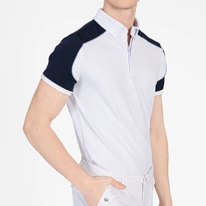 Top Soft Lightweight <b>Men</b> Horse Riding <b>Base</b> <b>Layer</b> Short Sleeves Fabric Breathable Training Equestrian Riding Shirt Customized - Product Image 4