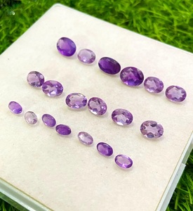 Lot de pierres précieuses naturelles d'améthyste violette en vrac, ovales, facettées, calibrées pour la fabrication de bijoux - Product Image 6