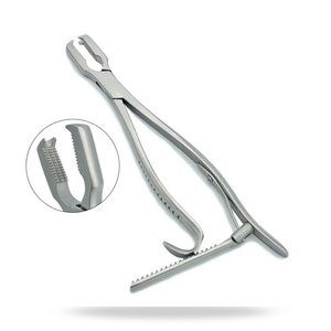 Pinces à os 5 pouces 12,5 cm en acier inoxydable réutilisables à verrouillage manuel à cliquet 2x2 dents Instrument chirurgical orthopédique - Product Image 1