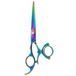 Tijeras de Peluquería de Cobalto, Tijeras de Adelgazamiento de Cabello de Acero Inoxidable con Doble Articulación para Cuidado del Cabello en Salón y Uso Doméstico, Tijeras Manuales - Product Image 2