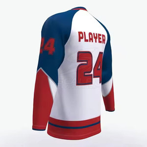 Maillot de hockey sur glace pour équipe professionnelle, en tissu léger et doux, pour l'entraînement en club et les tenues de compétition. - Product Image 4