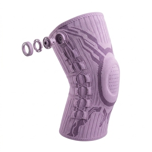 Genouillère respirante en tricot avec fermeture à lacets et réglage universel pour une protection optimale et une compression du genou - Product Image 2