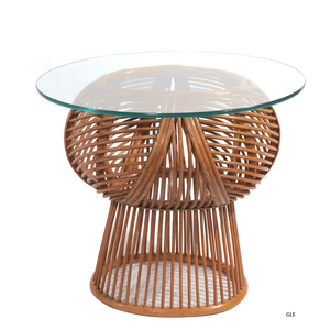 Mesa de Centro Moderna de Lujo para Cafetería, con Marco de Acero Inoxidable Dorado y Tapa de Vidrio, Mesa Redonda para Eventos y Bodas - Product Image 5