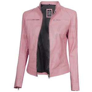 Veste courte motard slim pour femmes GANTS City Lady Vestes en cuir véritable pour femmes avec design personnalisé OEM - Product Image 1