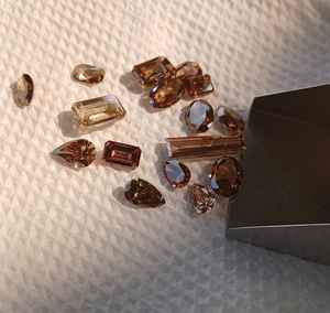 Diamant de laboratoire véritable, brun rose, taille poire ovale, taille émeraude octogonale, en vrac, prix de gros - Product Image 2