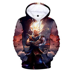 Sudadera con Capucha Oversize Inspirada en el Anime de Goku, Estilo Saiyan, de Algodón Premium y Felpa, Ropa Urbana de Alta Calidad - Product Image 1