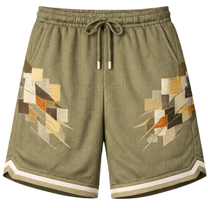 Pantalones cortos deportivos de malla a la moda para hombre, pantalones cortos de verano para gimnasio, entrenamiento, correr, Fitness, secado rápido, informales, holgados, con cintura elástica - Product Image 2