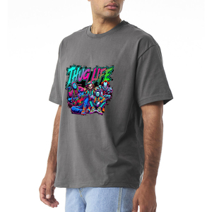 T-shirt en coton respirant à manches courtes pour homme, impression directe personnalisée, vêtements décontractés, fabricant OEM ODM - Product Image 5