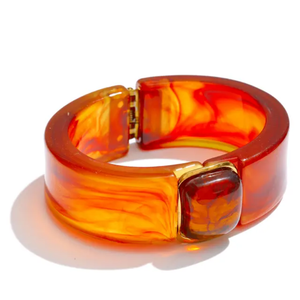 Pulseras Geométricas Cuadradas Clásicas de Acrílico y Resina Transparentes Multicolores para Uso Unisex en Fiestas - Product Image 4