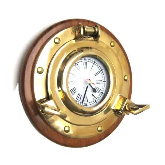 Brass Nautical Porthole Đồng Hồ Xuất Khẩu Thanh Lịch Brass Porthole Đồng Hồ Kim Loại Thủ Công Mỹ Nghệ Bán Buôn Nhà Cung Cấp Ấn Độ