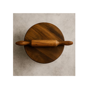 Acacia Wood <b>Rolling</b> Pin and Board Stylish Restaurant Kitchen <b>Tools</b> Wood <b>Rolling</b> Pins & Pastry Boards - Product Image 2