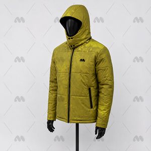 Chaqueta Acolchada con Capucha para Hombre, de Alta Calidad, con Logotipo Personalizado, Abrigo de Invierno Acolchado, Resistente al Viento, Cálido, para Exteriores, OEM - Product Image 2