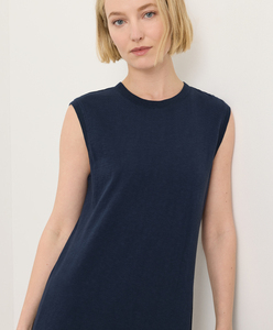Vestido de Verano de Algodón con Cuello Redondo para Mujer, Estilo Casual, Tendencia de Moda, Venta al por Mayor de Fábrica - Product Image 3