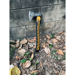 ขวานตัดไม้ Burraq ขนาด 19 นิ้ว ทำมือจากเหล็กกล้าคาร์บอน ด้ามไม้โรสวูด สำหรับงาน DIY ของขวัญวันพ่อ - Product Image 4